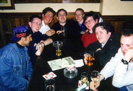 Insomnia players around a table